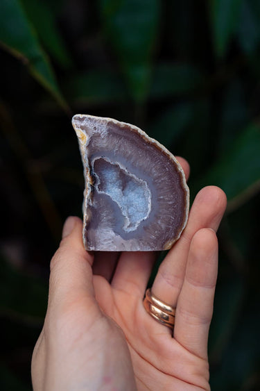 Blue Lace Agate Cave with Druzy